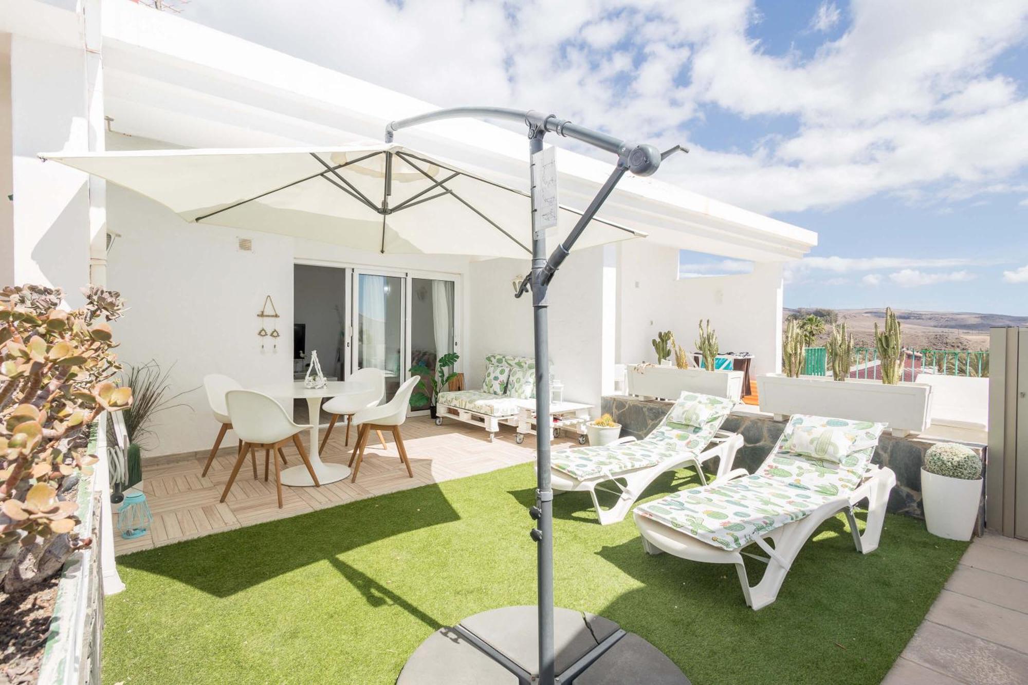 Playa Del Aguila Bungalow Con Terraza Solarium Маспаломас Экстерьер фото